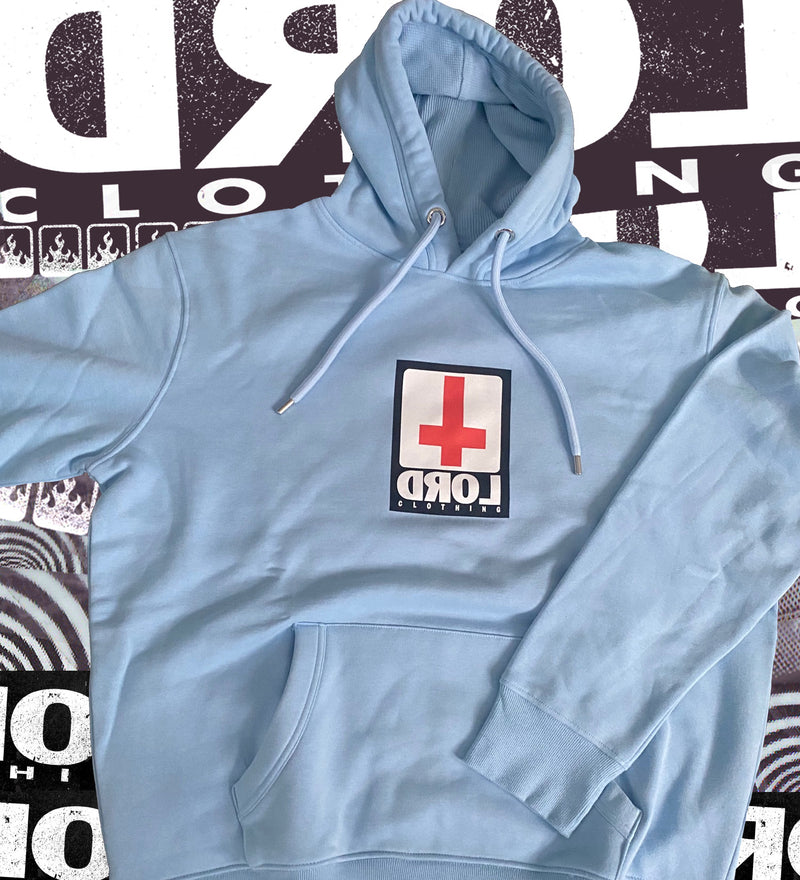 Lucero Cross (sky blue) Hooded Sweatshirt